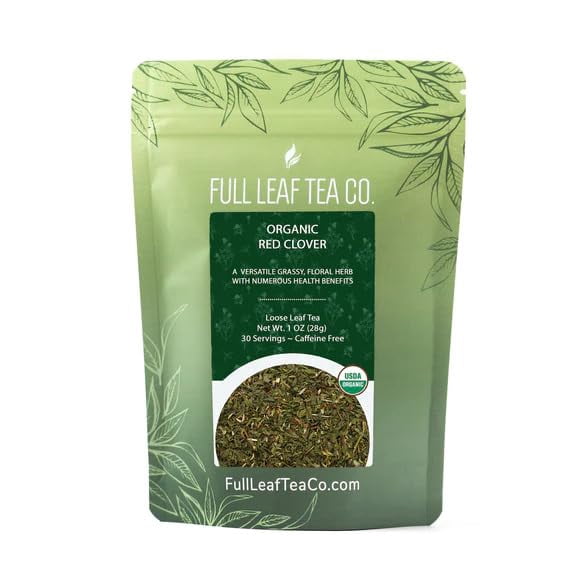 Té de hojas sueltas de trébol rojo orgánico - Full Leaf Tea Co.