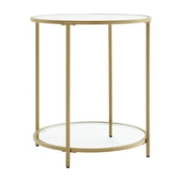 Pandalino - Mesa Regina Auxiliar Dorada | Diseño Minimalista Para Espacios Chic