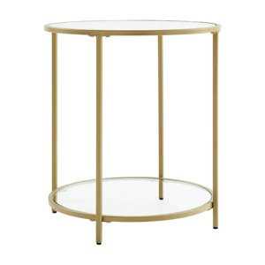 Pandalino - Mesa Regina Auxiliar Dorada | Diseño Minimalista Para Espacios Chic