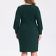 thumbnail image 4 of GRACIA Y GRANDEZA Disfraces de Halloween Vestido Suéter Mujer Tallas Grandes Punto Cuello Redondo Manga Linterna Botones Ajustado Vestidos Midi Otoño Invierno Ceñidos Cuerpo 2X Verde Oscuro, 4 of 7