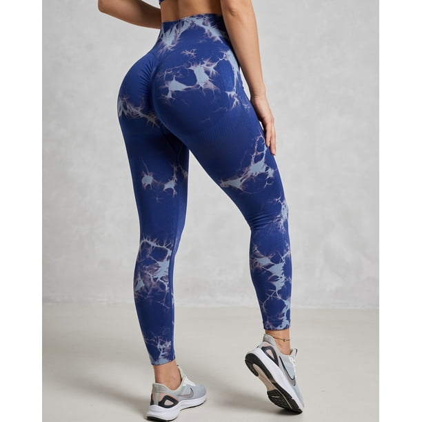 Leggings Deportivos Mujer Push Up Tie Dye Bicolor