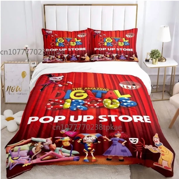 Pomni Jax Digital Circus magic children Duvet Cover Sets Printed Bedding Set Double Queen King Size 2/3pcs,Bettbezug