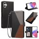 thumbnail image 2 of Cartera Plegable para Samsung Galaxy A07, PU Tricolor con Ranuras, Negro, 2 of 6