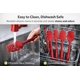 thumbnail image 5 of Juego de Espátulas KITCHENLOVE 5 pzas Rojo, resistente a 600°F (315°C), 5 of 9