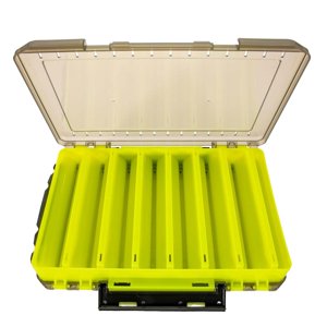 Ioensy - Caja De Aparejos De Señuelos De Pesca Caja De Cebo De Pesca Caja De Almacenamiento De Aparejos Caja Contenedor Amarillo 27X19X5Cm