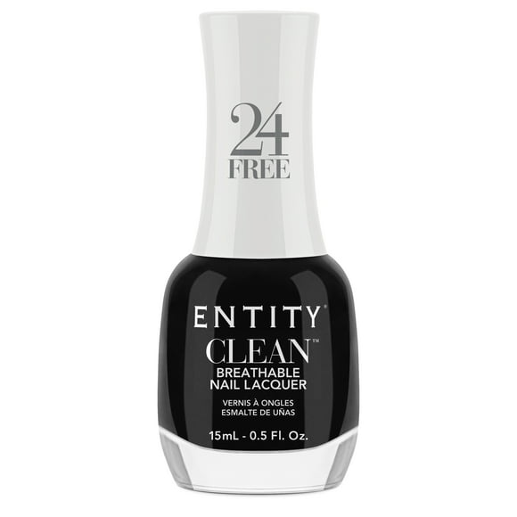ESMALTE DE UÑAS COLOR NEGRO ENTITY VEGANO Y PETA, ULTRA CLEAN