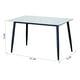 thumbnail image 3 of Mesa de Comedor Efecto Mármol Blanco 121x72x73 cm con Patas de Acero, 3 of 6