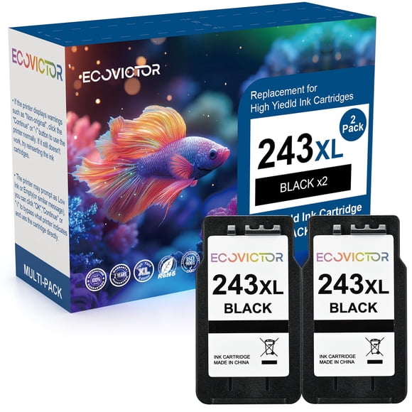 Cartucho de tinta Eco Victor 243XL negro compatible para Canon
