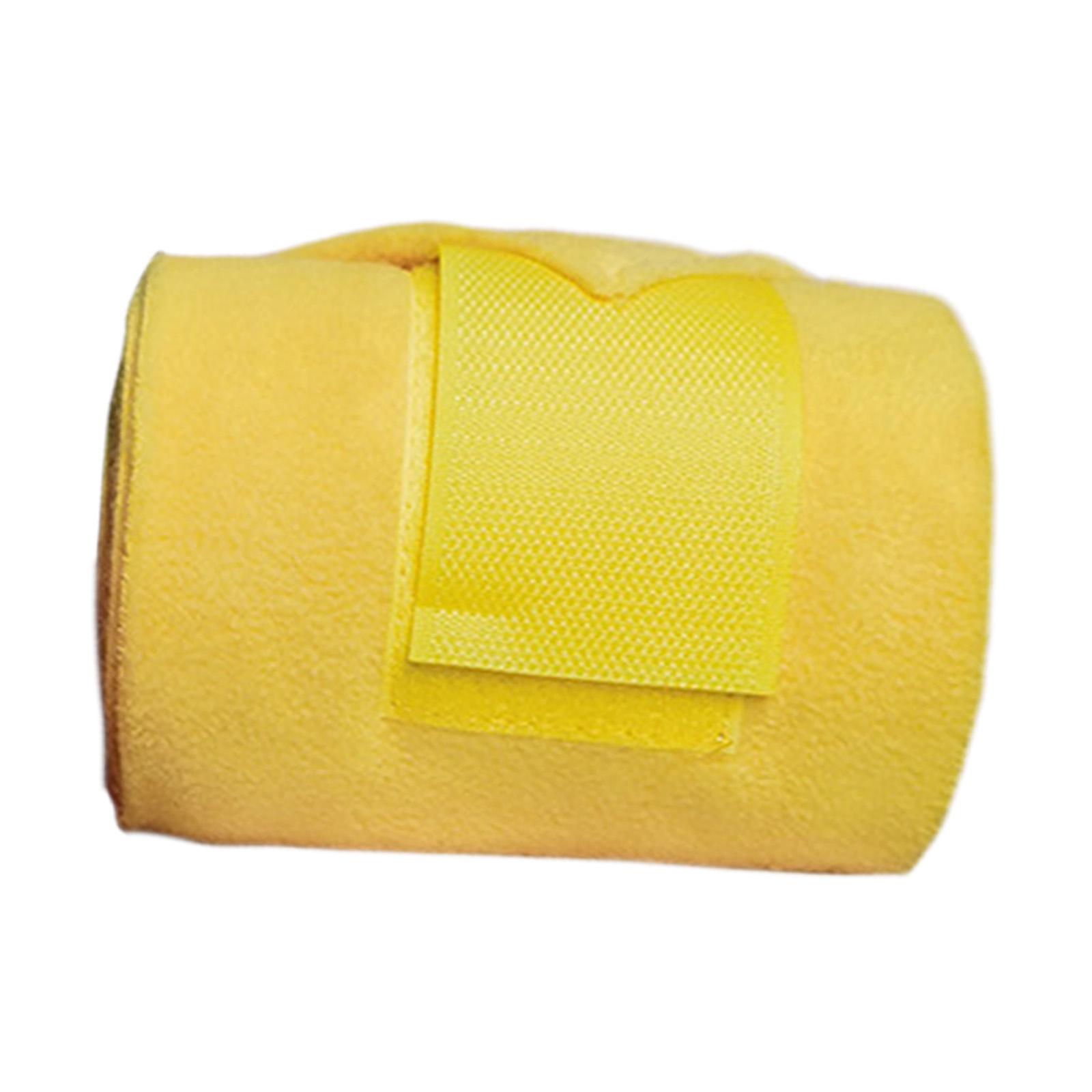 Ioensy - 4X Envolturas Para Patas De Caballo, Forro Polar Grueso Para Carreras, Accesorios Ecuestres, Ejercicio, Amarillo