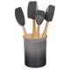 thumbnail image 1 of Juego de utensilios Le Creuset Silicone Craft Series con vasija de gres, 1 of 3