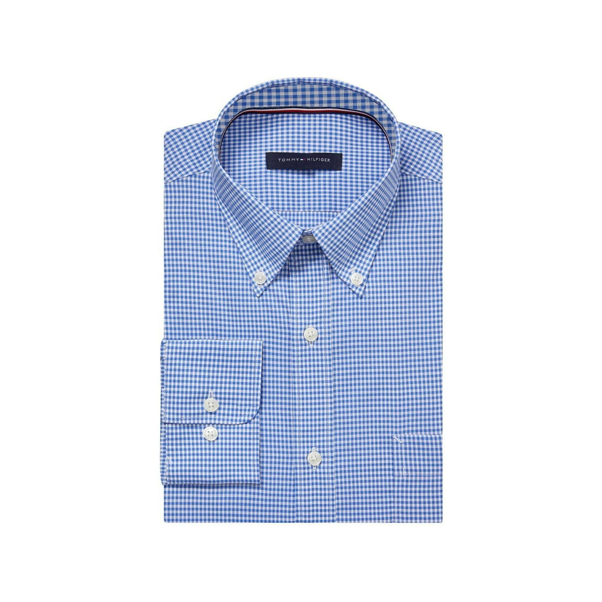 Camisa De Vestir Tommy Hilfiger, Corte Regular, No Planchada, Azul Vichy