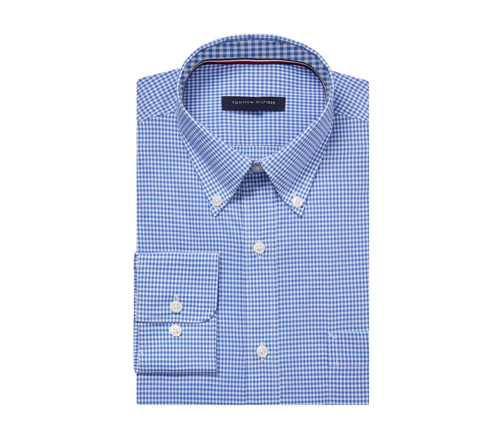 Camisa De Vestir Tommy Hilfiger, Corte Regular, A Cuadros Vichy, No Planchados