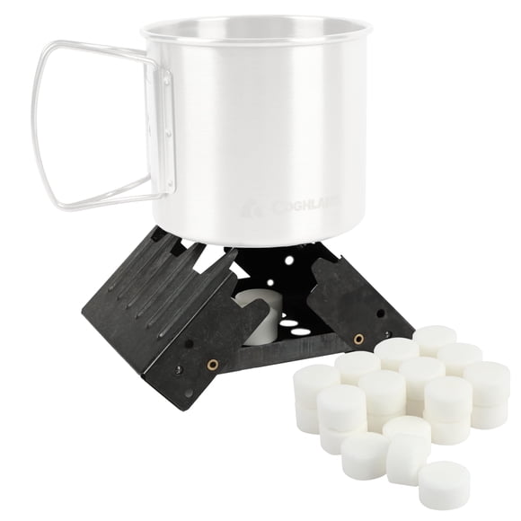 Estufa de camping Coghlan's Emergency Lightweight con 24 pastillas de combustible