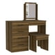 thumbnail image 1 of Mueble Tocador 4 Cajones 1 Banca Y Espejo Fm-001o - Café Oscuro, 1 of 5