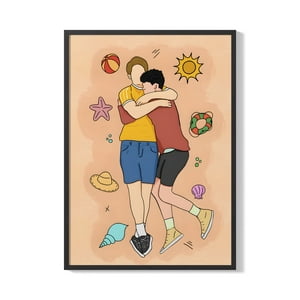 Creango - Cuadro Poster Enmarcado Heartstopper Nick Y Charlie Decorativo