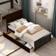 thumbnail image 3 of Plataforma Almacenamiento Cama, 2 cajones con ruedas, marco de tamaño doble, 3 of 5