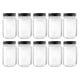 thumbnail image 1 of Frascos de plástico novelinks transparentes de 500 ml con tapas negras, paquete de 10, 1 of 7