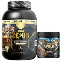 Palikos Fitness - Pack Guerrero 1Kg (Proteína Zeus 1Kg Vainilla) + Creatina Apolo 300 G