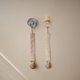 thumbnail image 3 of mushie Linen Baby Pacifier Clip Holder BlushCream, 3 of 3
