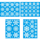 thumbnail image 2 of Adornos de copos de nieve blancos, campanas, adornos para ventanas, calcomanías, adornos navideños de Acción de Gracias, suministros para fiestas - 4 hojas, 100 unidades, 2 of 8