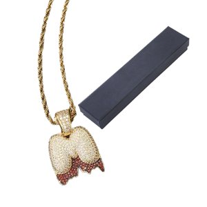 Ioensy - Collar De Hip Hop Punk Alfabeto Fiesta Mujeres Hombres Collar De Letras De Burbuja De Moda M