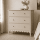 thumbnail image 3 of Cómoda "Caléu" 3 Cajones Mueble de Madera Estilo Romántico - Beige - 100x40x90 cm, 3 of 3