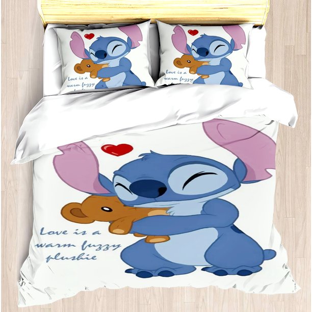 Cartoon Modern Printed Duvet Cover Set, Co-branded Stitch Bedding, Comforter Bedding Sets, 3PCs