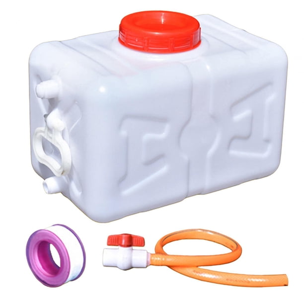 Contenedor de agua para acampar Almacenamiento de agua de emergencia portátil con anillo de tracción Grado alimenticio engrosado para barbacoa Jardín blanco 30 gatos