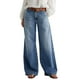 thumbnail image 1 of Pantalones vaqueros anchos con forma de flamencos, cintura media, punto holgado, para mujer, 1 of 3