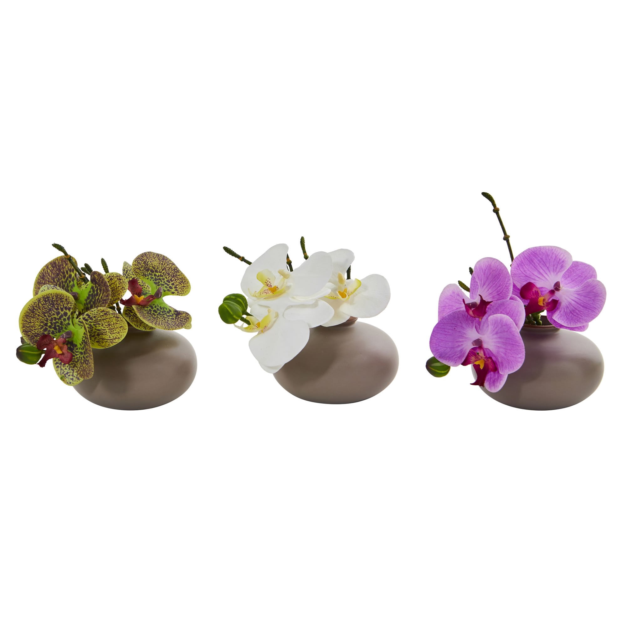 Nearly Natural - Arreglo Artificial De Orquídea Phalaenopsis Casi Natural, 7 Cm