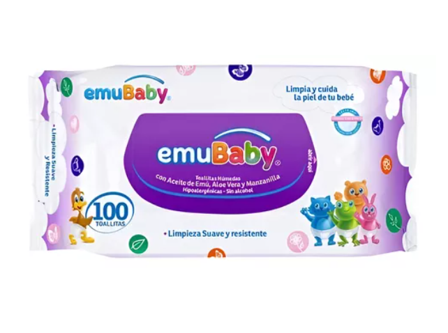 Pack X 6 Paquetes De Toallas Húmedas Emubaby Superior De 100Und C/U