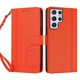 thumbnail image 3 of Funda Cartera Trébol para Samsung Galaxy S22 Ultra con Ranuras Tarjetas y Carga Inalámbrica Naranja, 3 of 6
