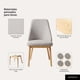 thumbnail image 4 of Pack 2 Sillas Comedor Lena Madera Asiento Acolchado Poliéster Greige, 4 of 9