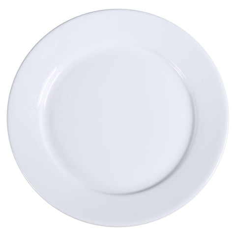 Plato Llano Yanco Ac-20 Abco De 28,6 Cm De Diámetro, Porcelana, Blanco