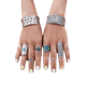 thumbnail image 1 of Set Anillos Pequeños Boho Chic Niñas Gloriahoon, 1 of 5