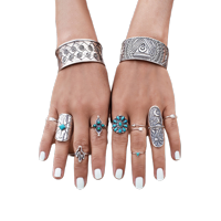 Set Anillos Pequeños Boho Chic Niñas Gloriahoon