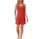 thumbnail image 2 of INSPIRE CHIC Camisón de Satén para Mujer, Camisón de Noche de Seda con Escote en V y Dobles Tirantes Espagueti para Descansar XL Rojo, 2 of 6