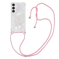Funda Foxdock Para Samsung Galaxy S25 Con Cuerda Ajustable, Brillo Líquido, Protección Antigolpes Y Lente – Ideal Para Regalo