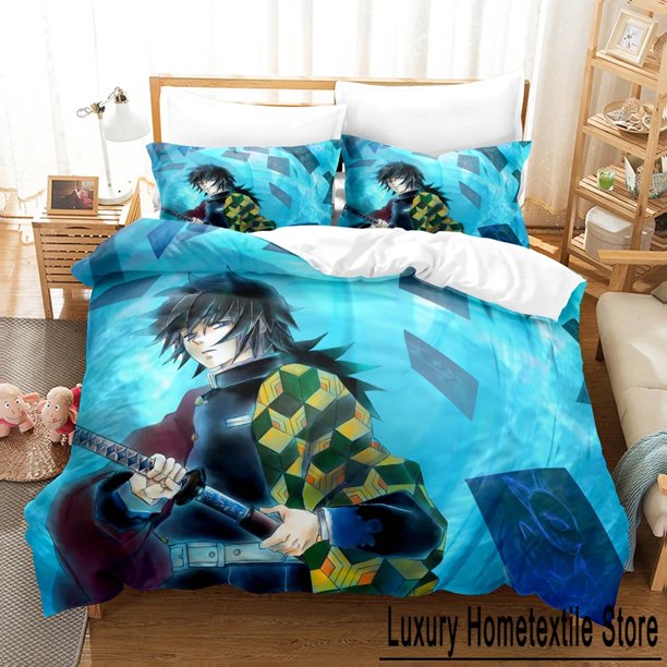 Fashion Demon Slayer Bedding Sets Duvet Cover Set With Pillowcase Full Bedclothes Bed Linen customizable Bed Sheets