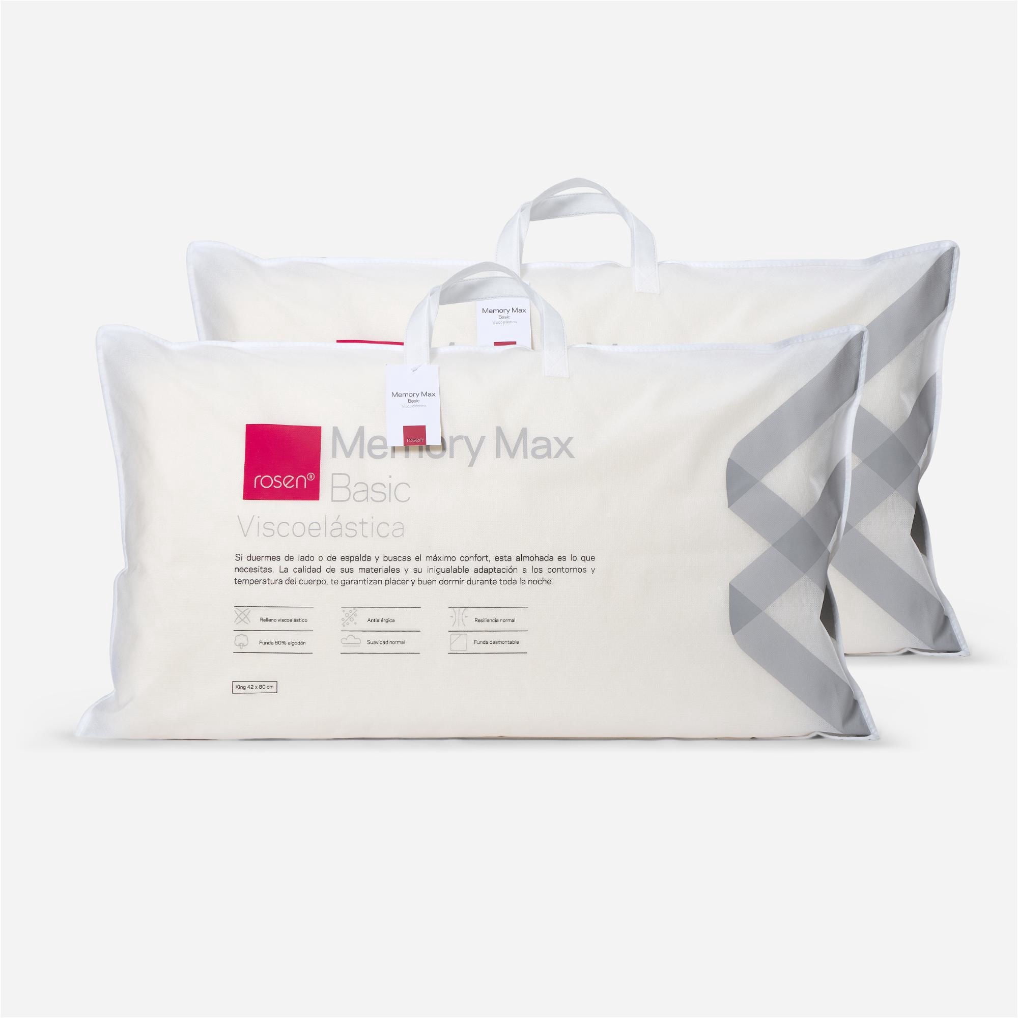 Set Almohada Memory Max 60% Algodón 80x42Cm