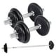 thumbnail image 1 of Set Barra Mancuernas Metal 50Kg Negro, 1 of 5
