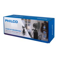 Philco - Studio Microphone Con Soporte / Noise Reduction Open Box