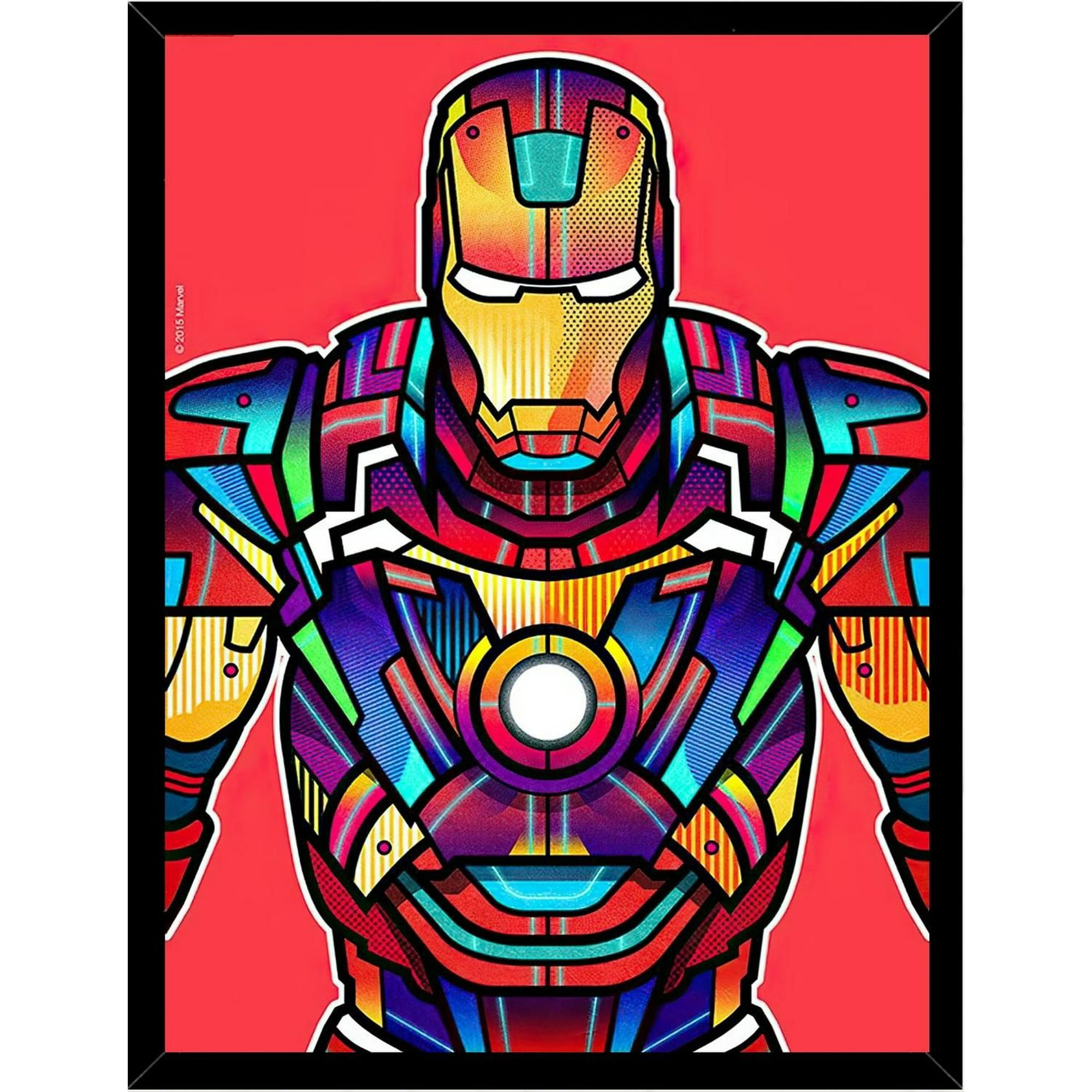 Genérico - Cuadro Decorativo Iron-man Abstracto Medidas 30x40 Cm