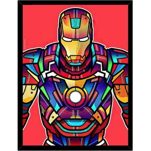 Genérico - Cuadro Decorativo Iron-Man Abstracto Medidas 30X40 Cm