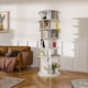 thumbnail image 1 of Rotating Shoe Rack Tower, 6-Tier Spinning Shoe Rack, Free Standing 360° Revolving Shoe Organizer, High Bottom Design Shoe Tower Spinning Storage Lazy Susany, Fits 24 Pairs of Shoes (6-Tier White), 1 of 3