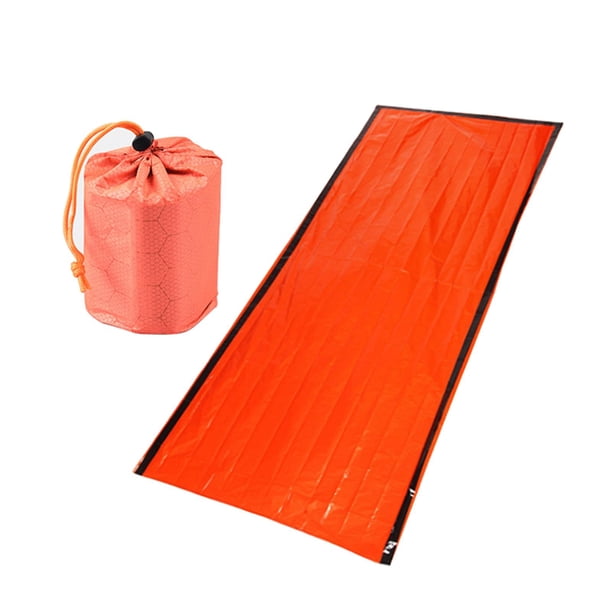 Saco De Dormir Térmico De Emergencia Para Exteriores, Manta De Supervivencia Para Senderismo, Para Mantenerse Abrigado, Color Naranja