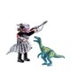 thumbnail image 1 of Figura de juguete Playmobil Velociraptor y Cazador de Dinosaurios (paquete dúo), 1 of 2