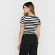thumbnail image 2 of Polera Mujer Rib Cuello V Roulette Negro Rayas Corona, 2 of 5