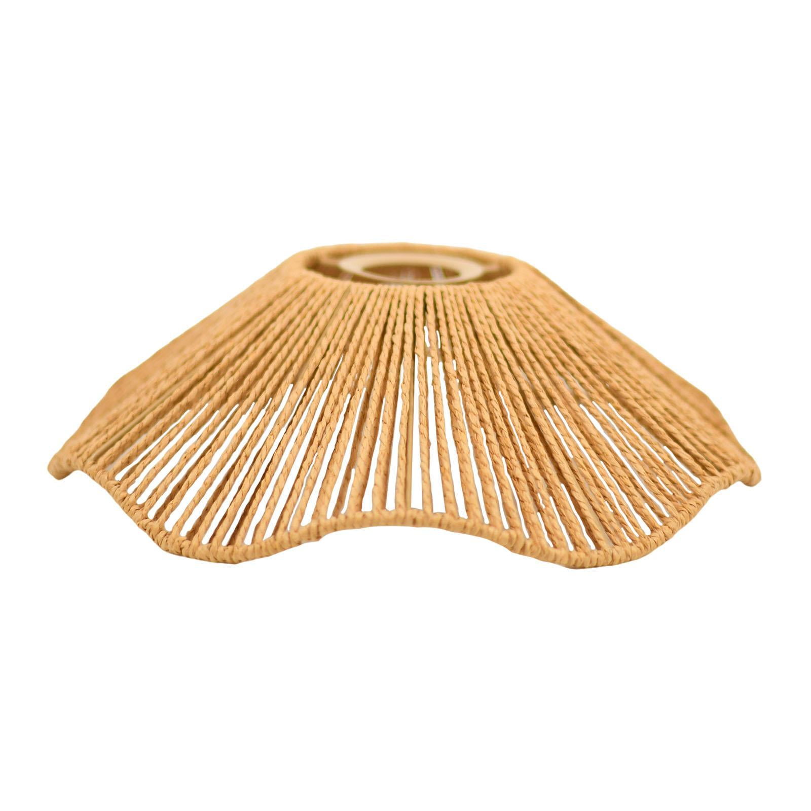 Ioensy - Pantalla De Lámpara Tejida, Pantalla De Lámpara Colgante Para Cubierta De Luz Colgante, Cafetería, Sala De Estar, Color Amarillo