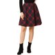 thumbnail image 1 of Falda corta de línea A con cintura elástica y diseño clásico de cuadros vintage para mujer, para otoño e invierno, rojo XL, 1 of 8